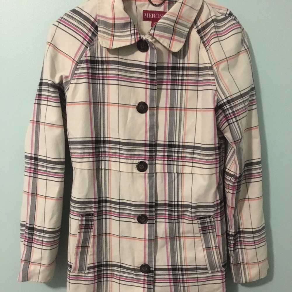 ❤️STYLE❤️ Beige Plaid Trench Coat